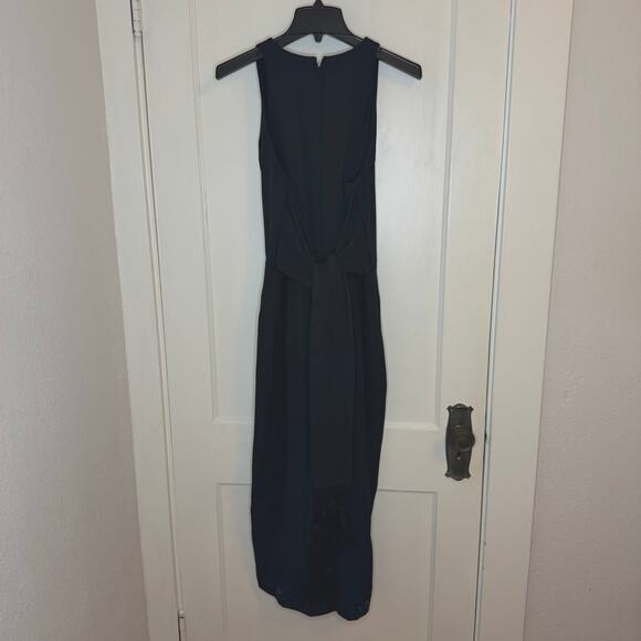 VTG Marie St. Claire Black Long Formal Gown Size 14 Embroidered Wrap Skirt NWT - Picture 3 of 15